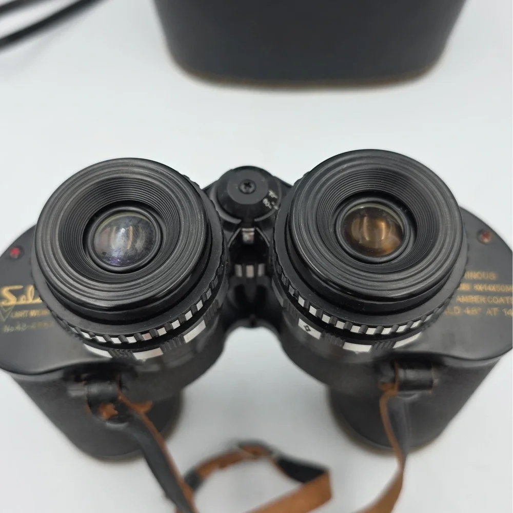 Selsi Vintage Lightweight Binoculars Zoom Lens 8x 14x50MM No. 43-4354 With Case